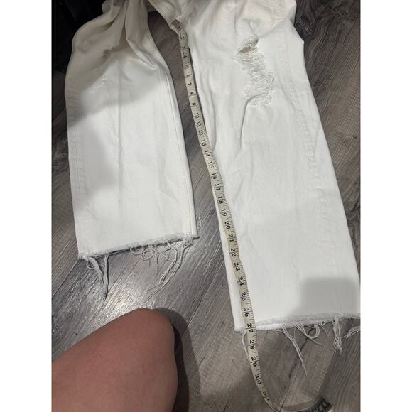 AllSaints Womens Ash White Boyfriend Distressed Jean Size 28 GUC - Picture 9 of 10